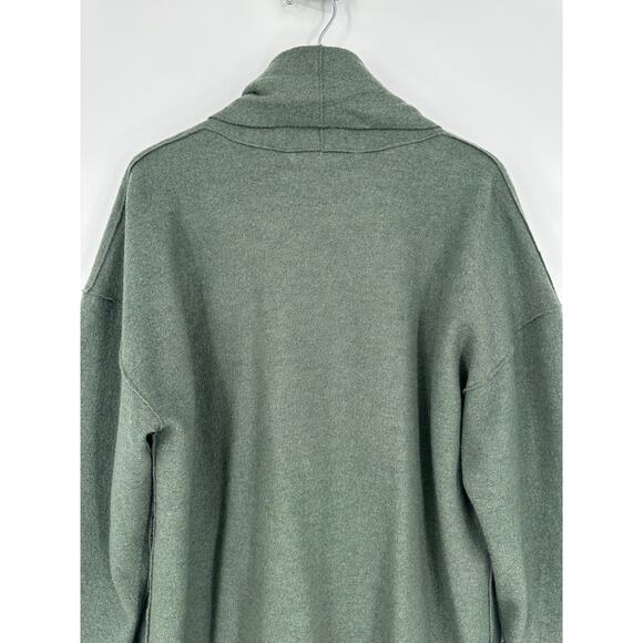 Eileen Fisher Lightweight Boiled Wool Coat Cardigan Longline Jacket Sweater - Picture 9 of 13